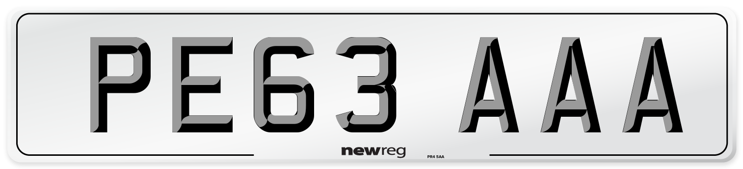 PE63 AAA Number Plate from New Reg